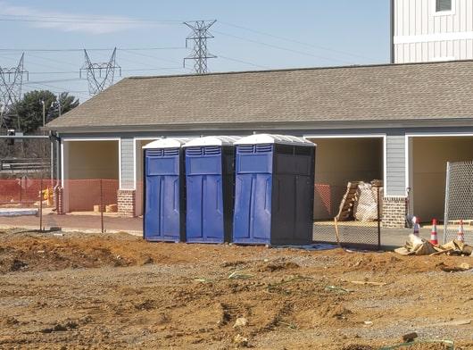 multiple construction portable restrooms can be rented at once for a single construction site in order to accommodate multiple staff members and prevent lines